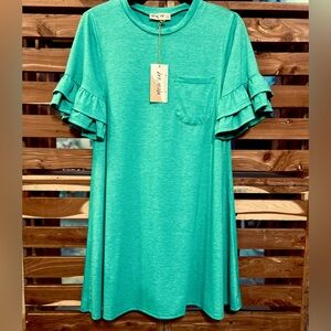 Very J brand French terry pocket t-shirt dress. Size small